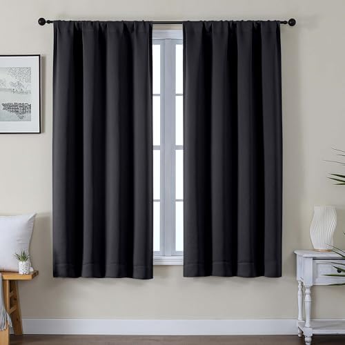 Gwine Blackout Curtains - 63 Inch Thermal Insulated Drapes, 2 Panels
