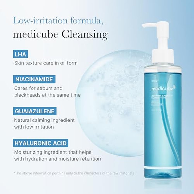 Medicube Double Cleansing Duo - Flawless Glass Skin Set | Zero Pore Cleansing Oil & Foam Cleanser