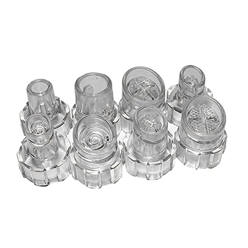 Elitzia 8Pcs Hydrodermabrasion Tips Set for Aqua Peel Machine, Transparent