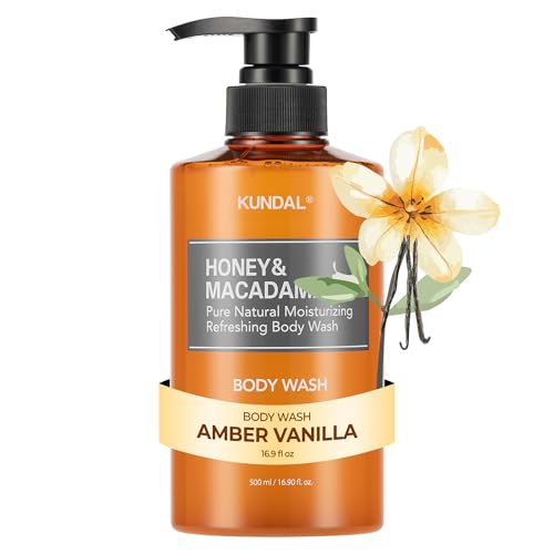 KUNDAL Honey & Macadamia Body Wash - Amber Vanilla Scent