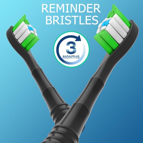 Zekuavi Compatible Toothbrush Heads for AquaSonic - 16 Pack (8White8Black)