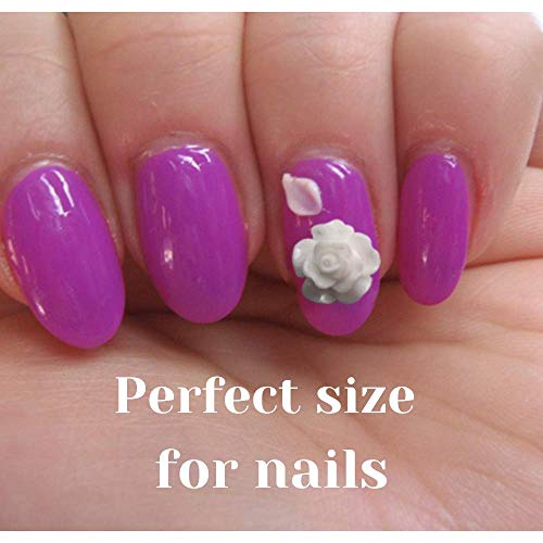 100 Multicolor Rose Nail Art Charms - 10mm Flat Back Resin Flowers