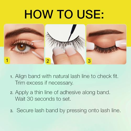 Ardell Gainz Lashes - Sweat-Proof Wispy False Eyelashes, 4 Pairs