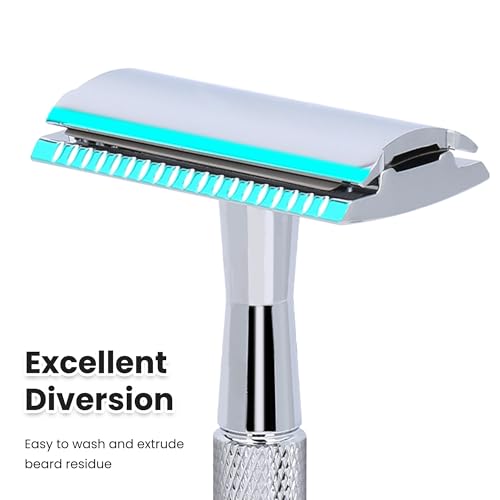 Keropy Safety Razor for Men - Single Blade with 10 Stainless Steel Blades