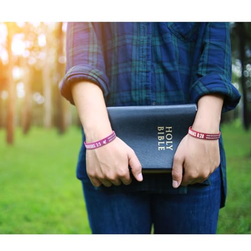12-Pack Inspirational Bible Verses Silicone Wristbands