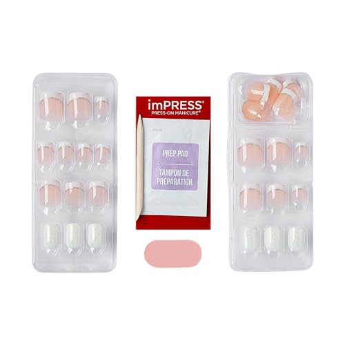 KISS imPRESS Petite Press-On Nails - Mini Me White Squoval (2 Pack)