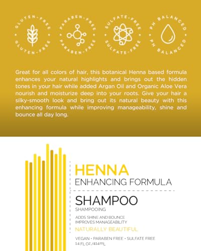 Mill Creek Henna Shampoo - Natural Organic Hair Volumizing Formula 14 oz