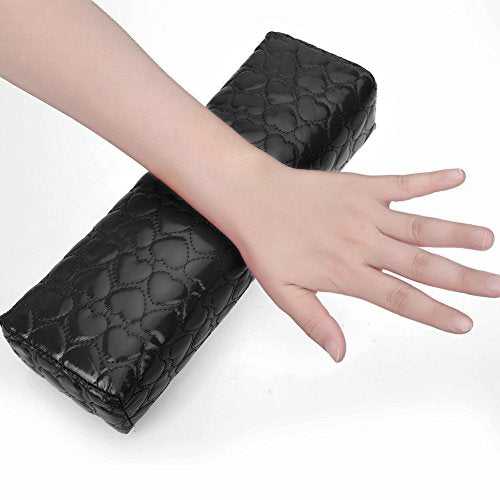 Minejin Professional PU Leather Nail Art Hand Rest Pillow - Black