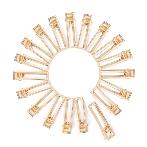 Gold Metal Hair Pin Clips - 20 Pack Durable DIY Barrettes