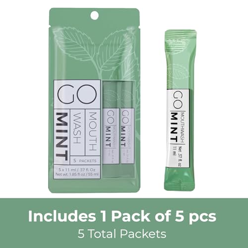 Exershield GO Travel Mouthwash - Alcohol-Free Mint Pack (5 Pks)