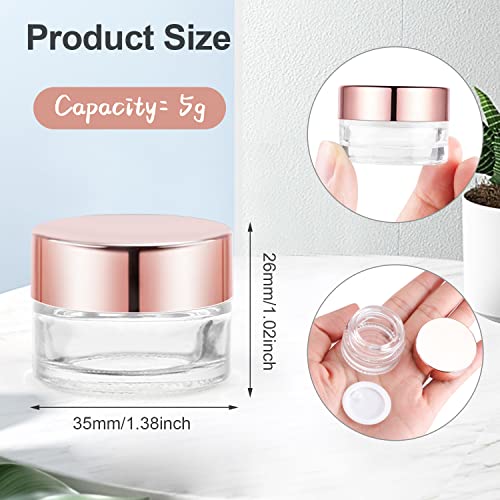 Cositina 5g Glass Cosmetic Jars - 12 Pcs Refillable Cream Containers