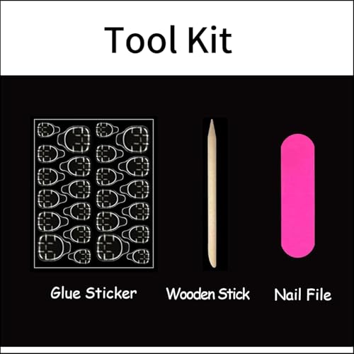 216 Pcs Ombre Press-On Toenails - Short Square Acrylic Nails