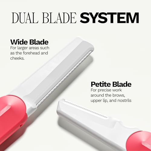 Jill Dermaplane Kit in Cream - Hair Identifying Spray NOT Included - Includes 1 Pre-Shave Cleanser Sachet & Oil Wipe, 1 Post-Shave Moisturizer, 2 Disposable Blades