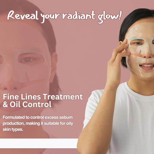 Mayan's Secret Deep Collagen Anti-Wrinkle Face Mask – Hydrating Hydrogel Sheets, 5 Pack