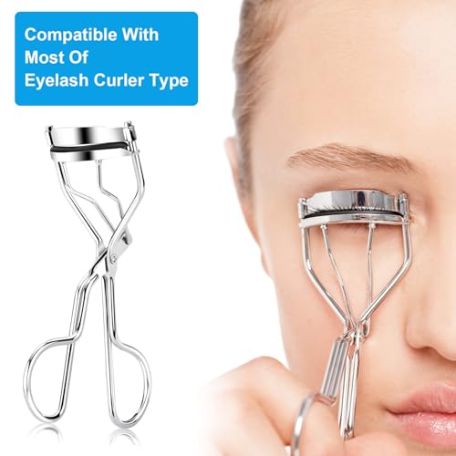 100 Pack Eyelash Curler Refills - Premium Silicone Rubber Pads