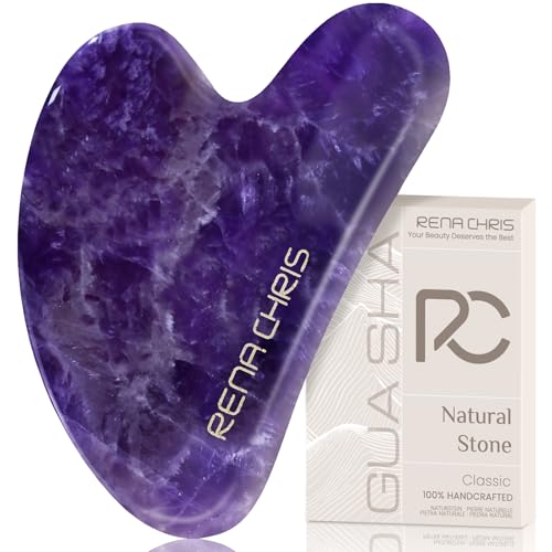 Rena Chris Amethyst Gua Sha Tool for Face Massage - Purple