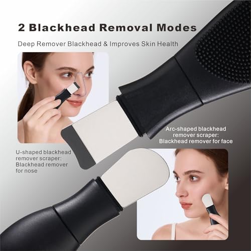 YUSAGO 2-in-1 Facial Cleansing Brush & Blackhead Remover