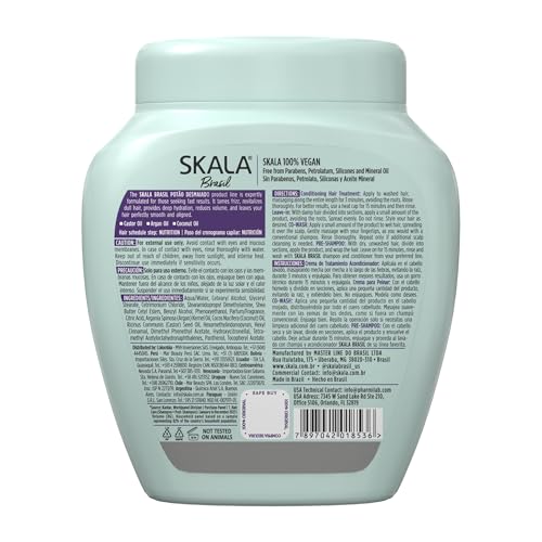 SKALA 2-in-1 Hair Treatment & Leave-In Conditioner Vegan Coconut Oil 35.2oz Pack of 2