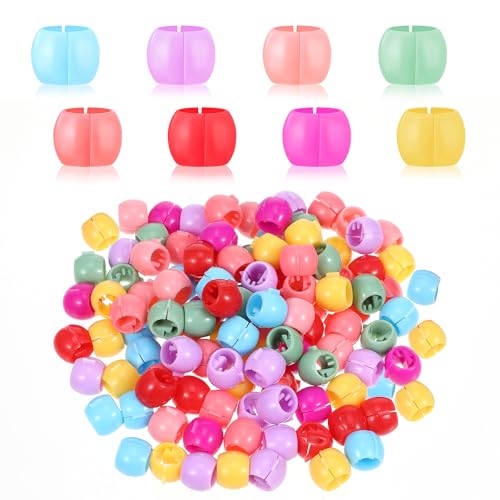 100 Pcs Rainbow Mini Hair Clips - Colorful Tiny Claw Clips for Women & Girls