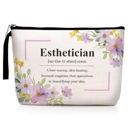 Hanamiya Na Funny Esthetician Makeup Bag Beige0432 – Gift Appreciation Zipper Pouch