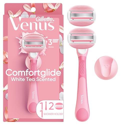 Gillette Venus ComfortGlide Women's Razor with White Tea Gel Bars