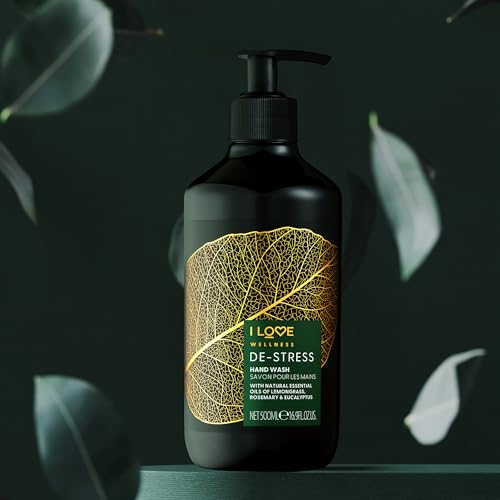 I LOVE Wellness De-Stress Hand Wash - Hydrating Lemongrass Scent - 16.9 oz - Fresh Pack of 1