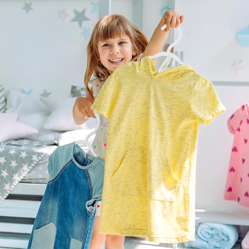 BrFoYu Non-Slip Baby Hangers - 30 Pack White Plastic Toddler Clothes Hangers