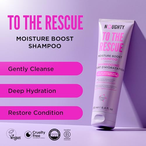 Noughty Moisture Boost Shampoo for Dry Hair, Sulfate-Free, 8.45 fl oz