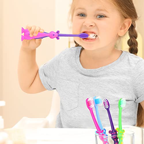 Gerrii Kids Kangaroo Toothbrushes with Suction Base - 50 Pack Bulk