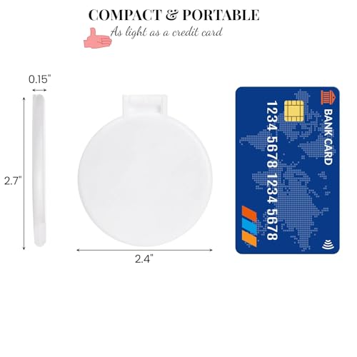ZOOFOX 50-Piece Mini Round Makeup Mirrors, 2.7" x 2.4" for Travel