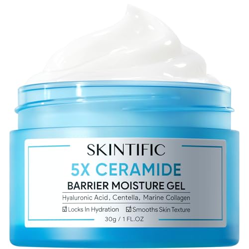 SKINTIFIC 5X Ceramide Barrier Repair Moisturizer - Lightweight Gel for All Skin Types
