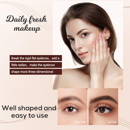 4-Fork Tip Eyebrow Pen - Lift & Snatch Brow Pencil, 2 PCS Dark Brown
