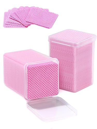 TEOYALL Lint Free Nail Wipes - 400 PCS Non-Woven Cleaning Pads