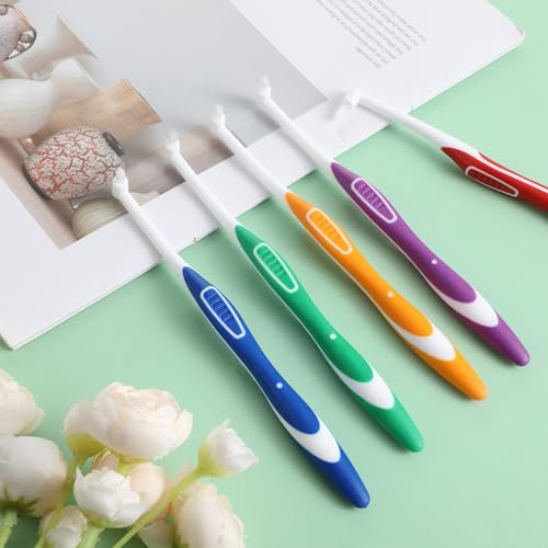 End-Tuft Toothbrushes for Orthodontic Care - 5 Pack, Ultra Soft