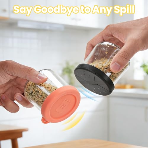 Oui Yogurt Jar Lids Set - 8 Reusable Silicone & Spice Covers