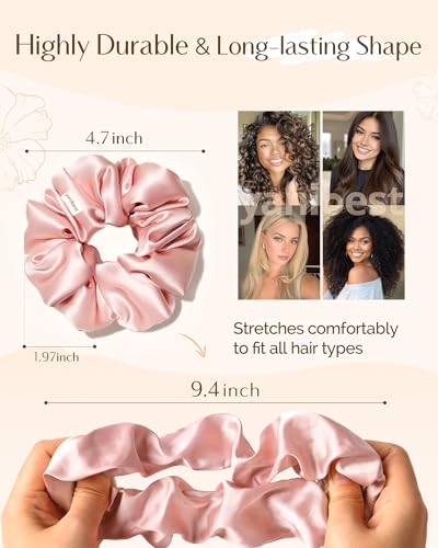 YANIBEST 8 Pcs Satin Scrunchies - Soft, No Damage Hair Ties