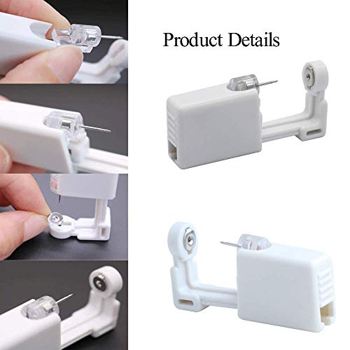 Nose Piercing Gun Kit - 2 Pack Self-Piercing Tool with Nose Studs