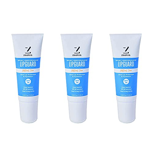 Zealios LipGuard SPF 28 Sunscreen Lip Balm - 3 Pack Hydrating Formula