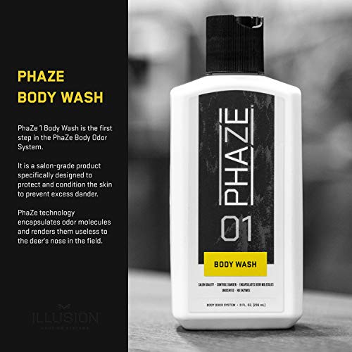Illusion Systems PhaZe 1 Body Wash - Unscented Deer Hunter's Scent Eliminator