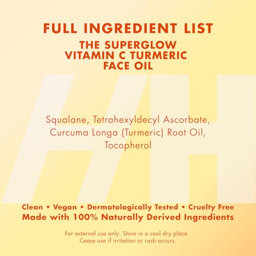 Handmade Heroes Vitamin C & Turmeric Face Oil - Vegan Brightening Serum