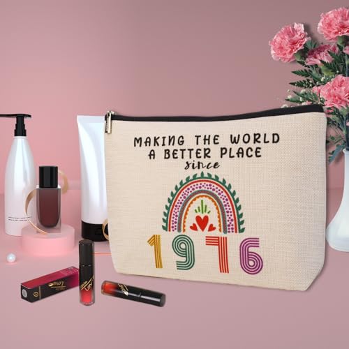 50th Birthday Makeup Bag for Women, 1976 Anniversary Gift for Her