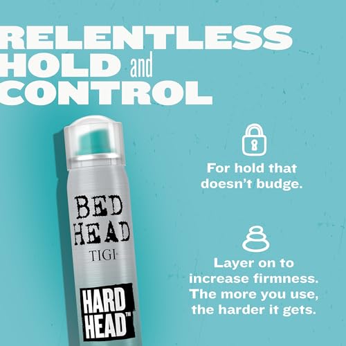 TIGI Bed Head Hard Head Extreme Hold Hairspray, 3 oz Travel Size (2-Pack)