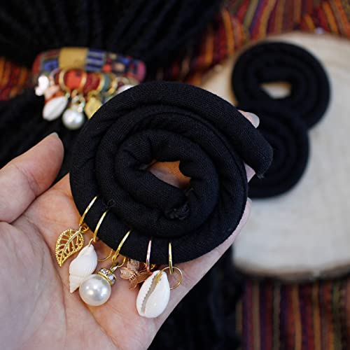 3-Piece Spiral Dreadlock Hair Tie Set - 16-Inch Bendable Ponytail Holder