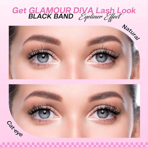 Ebullience A-Natural Lash Clusters 8-18mm D-Curl Volume Eyelash Extensions - 110 Clusters, Soft Thin Band, DIY Natural Look
