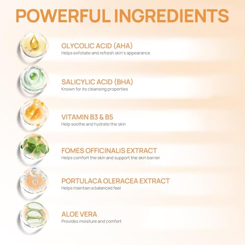 Glycolic Acid Exfoliating Pads - Gentle Resurfacing & Cleansing