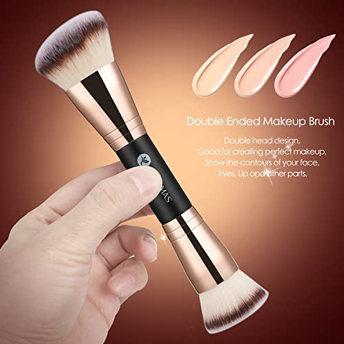 KINGMAS Dual-End Foundation and Concealer Makeup Brush