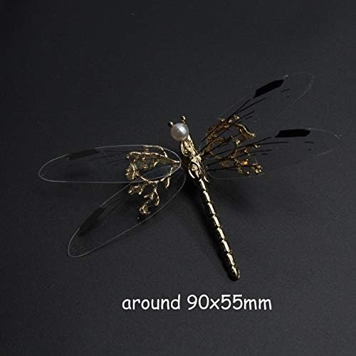 Canjoyn 3 Pcs Gold Tone Alligator Hair Clips with Pearl Accents