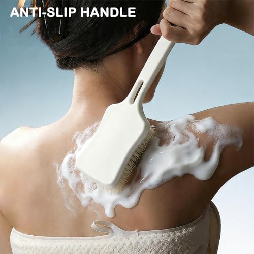 Laihemi 2-Piece Back Scrubber with Long Handle & Soft Bristles