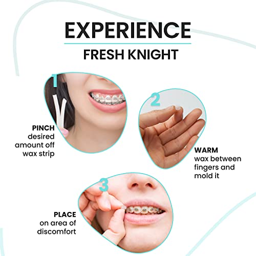 Fresh Knight Orthodontic Wax Strips - 50 Premium Mint Strips