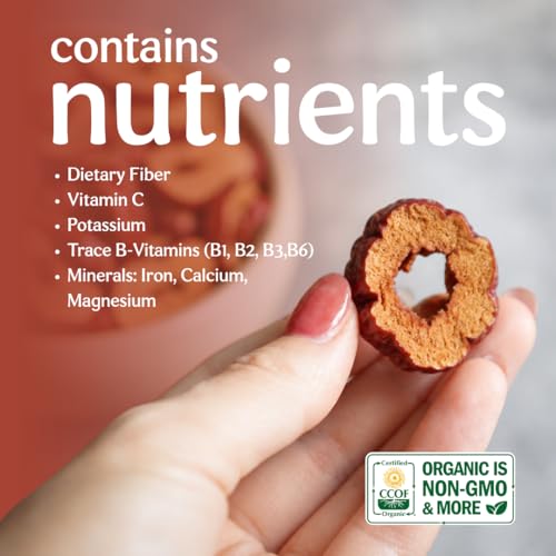 Organic Sliced Jujube Red Dates - Pitted, Herbal Tea, 4 OZ